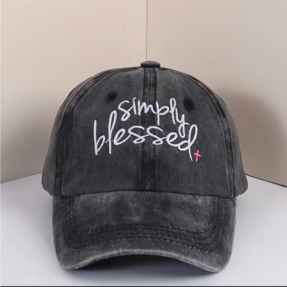 NEW Simply Blessed Distressed Baseball Hat